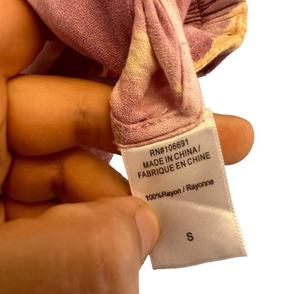 Young Broke Fabulous Purple Tie Dye Open Side Waist Tie Pants Small - Picture 5 of 11